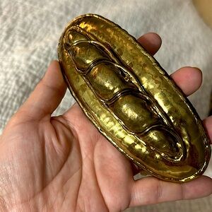 Vintage Santtini brass hammered artisan handcrafted belt buckle